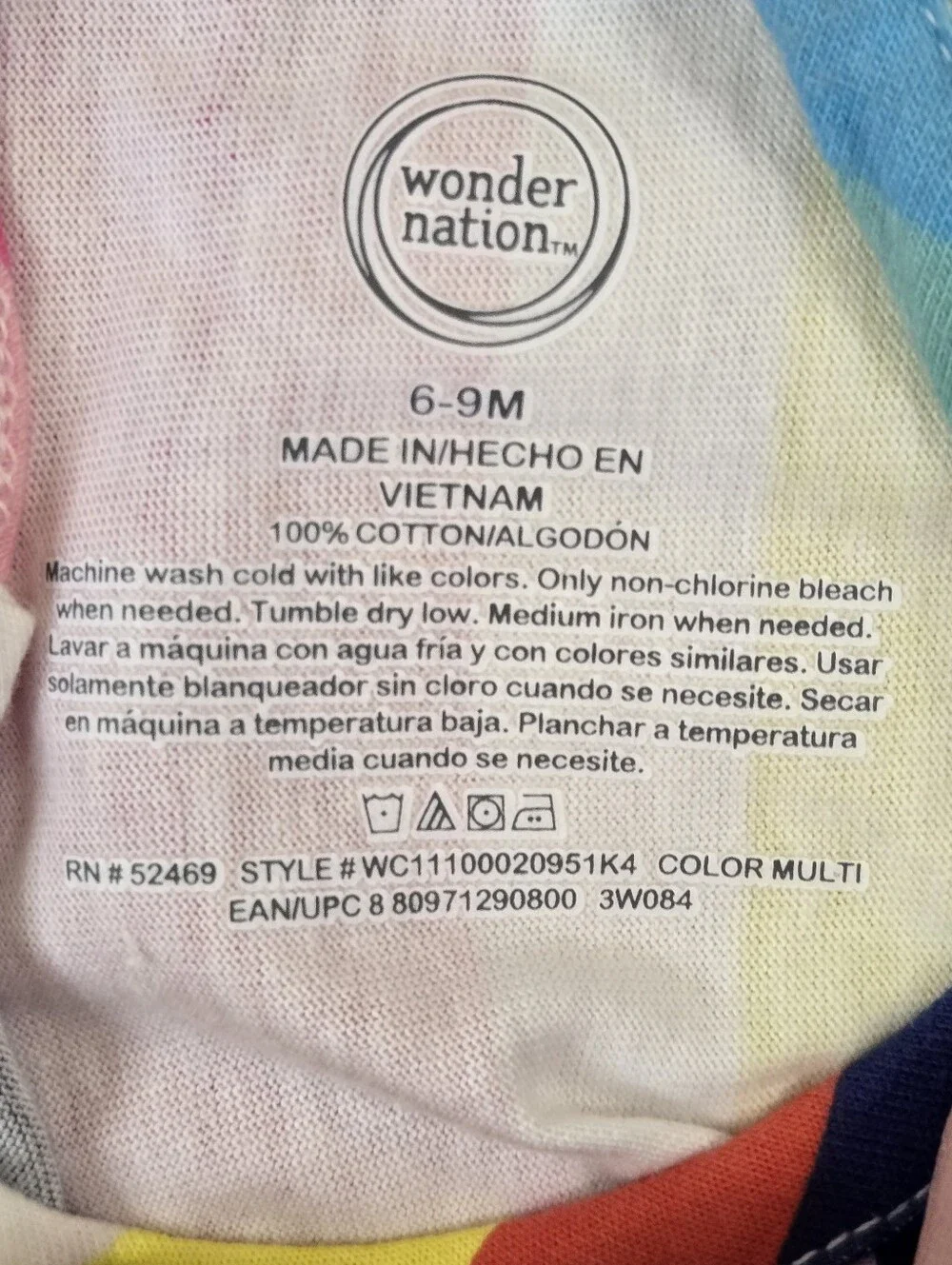 NWT Wonder Nation Striped 2 Piece Set Dress with Bloomers Size 6-9 Months